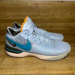 Nike LeBron 20 All-Star Blue Lightning Coconut Milk DR8784-400 Mens Size 18